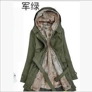 2021 winter new Korean version women's mid-length wool gall jacket slim fit warm thickened cold-resistant cotton coat