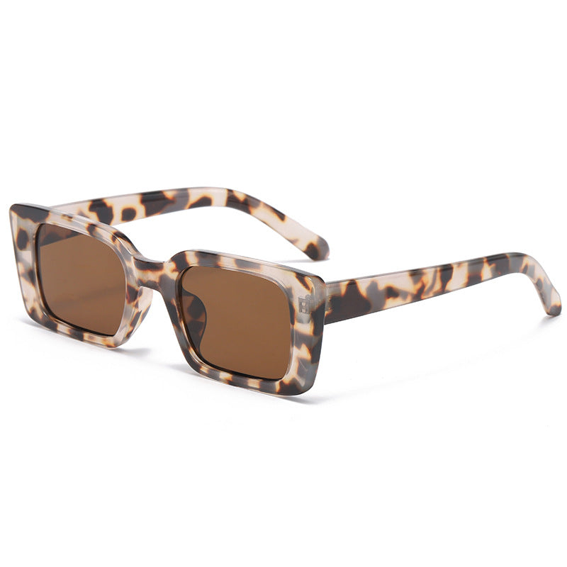 2022 new square tortoise shell fashionable and simple ins style men's and women's sunglasses cross-border foreign trade Europe and the United States