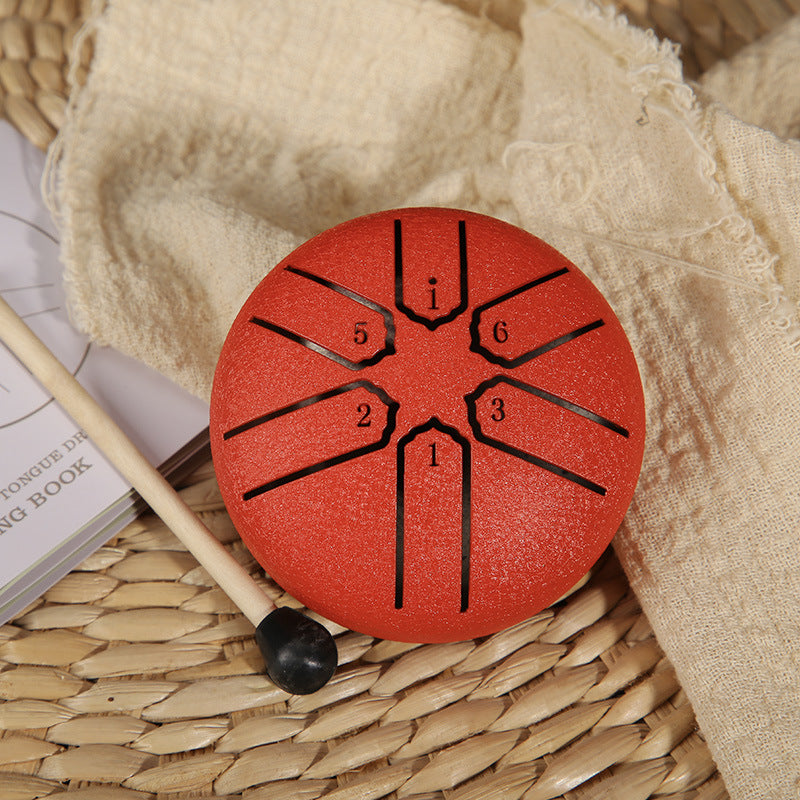 3 inch 6 tone mini hollow drum steel tongue drum hollow drum forget worry drum percussion instrument wholesale hollow drum children's portable musical instrument