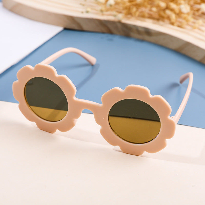 2022 Summer Frame New Japanese and Korean Trend Party Sunflower Sunscreen and UV Protection Children's Sunglasses