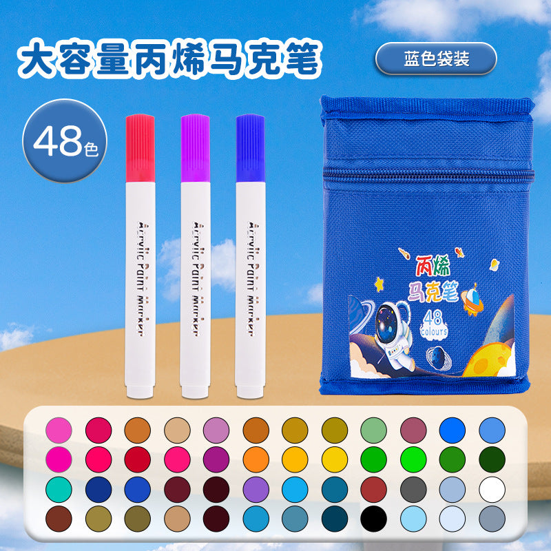 Acrylic marker pen set 24/36 colors student DIY painting art waterproof painting water-based acrylic marker pen