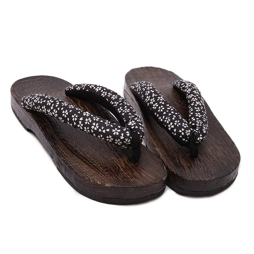 WZXSK exports Japanese men's clogs slippers pure handmade herringbone Chinese style wooden slippers Japanese men's home summer