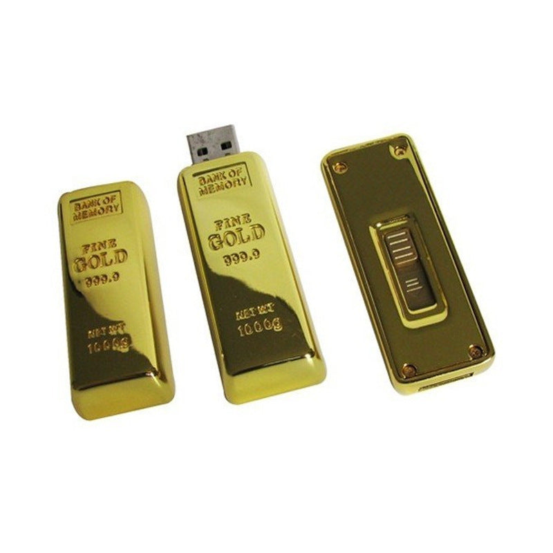 3.0 Gold Bar USB Flash Drive Gold Brick Creative Simulation Gold 64g Corporate Business Personalized Gold Gift USB Flash Drive 8G