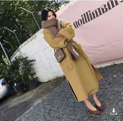 Woolen coat women's mid-length 2022 new autumn and winter Korean version popular double-sided cashmere woolen coat