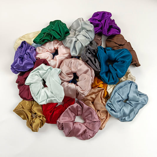 Women Mulberry Silk Scrunchies Rubber Bands Hair Ties