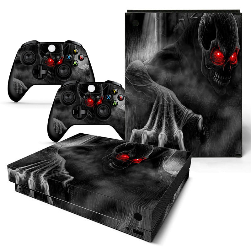 XBOX ONE X sticker game console handle host protective cover middle shell sticker side skull