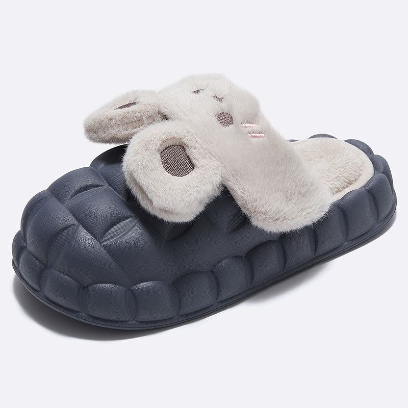 2022 autumn and winter new products cute cartoon rabbit men and women couples indoor and outdoor wear winter waterproof home slippers