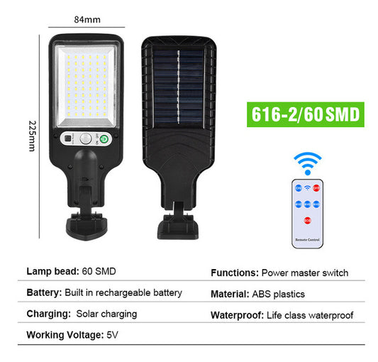 Wilder's new outdoor LED solar street lamp human body induction garden lamp home lighting remote control small wall lamp