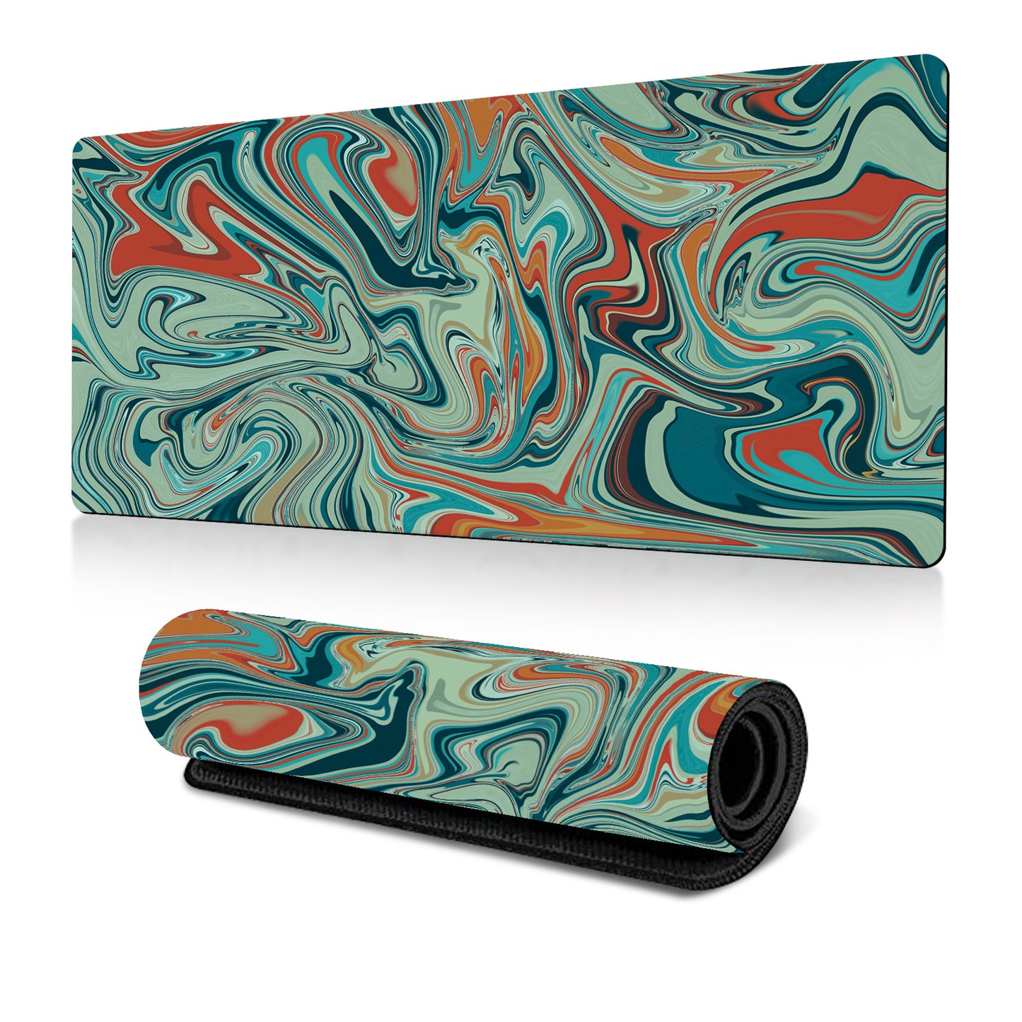 Amazon Abstract Corrugated Mouse Pad Large Heat Transfer Desk Pad Abstract Fluid Art Design Factory Direct