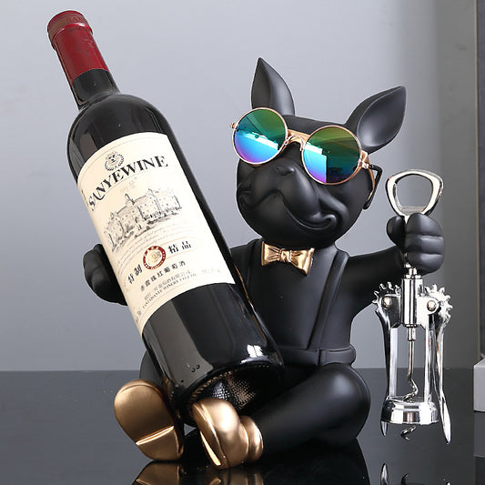 Wine Cabinet Decoration Red Wine Rack Ornament Electroplating Ceramic Violent Bear Living Room Home TV Cabinet Decoration Light Luxury High-end