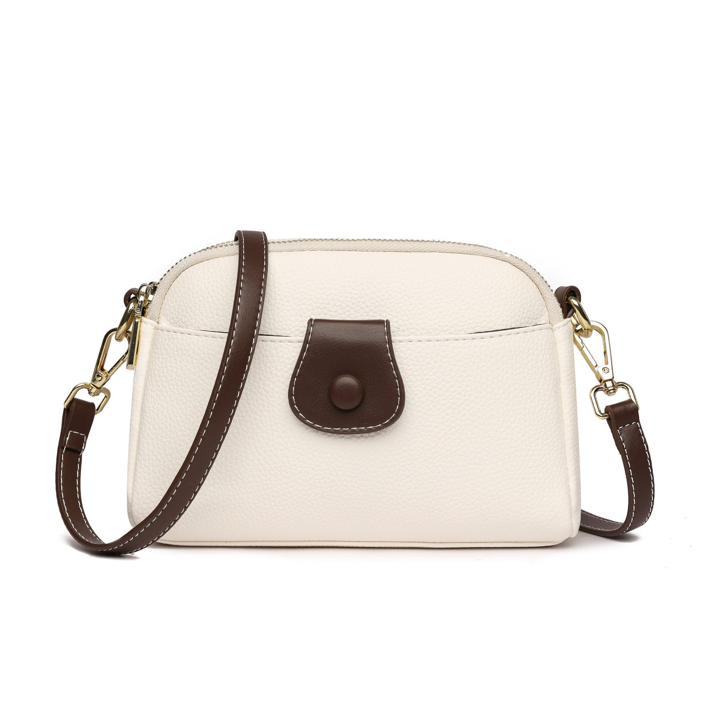 2024 new single-shoulder retro small bag shell bag ladies versatile commuter messenger bag simple and stylish single-shoulder bag trend