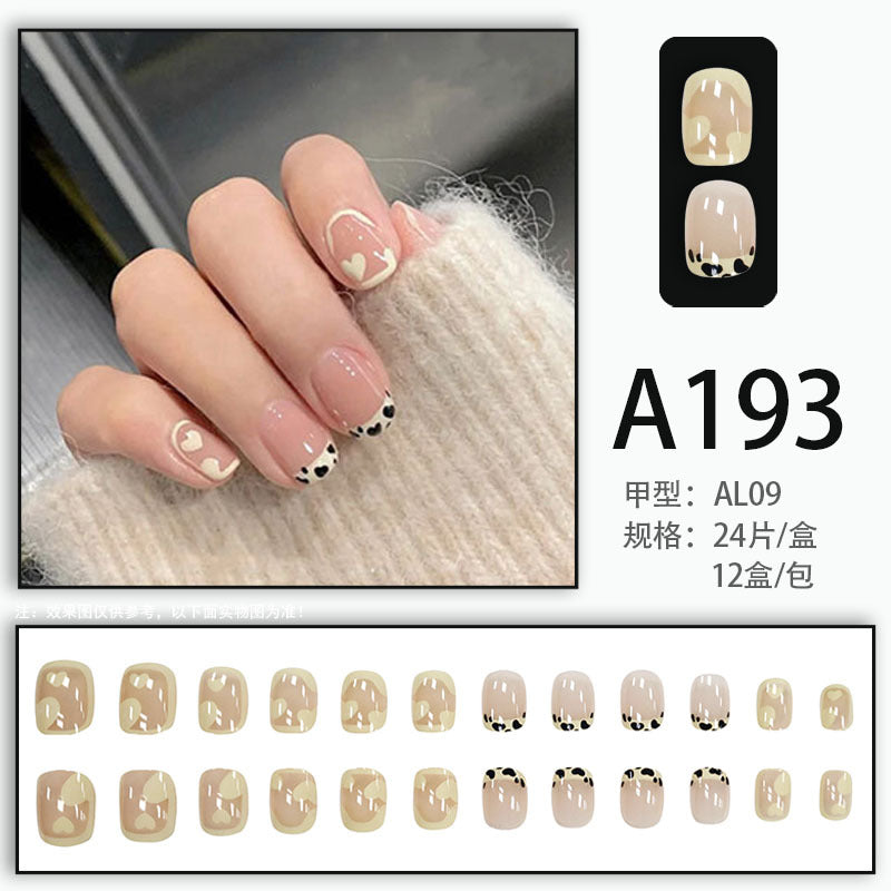 Wearable manicure patches, removable fake nail patches, finished nail art patches, cross-border internet celebrity bride dance nail patches