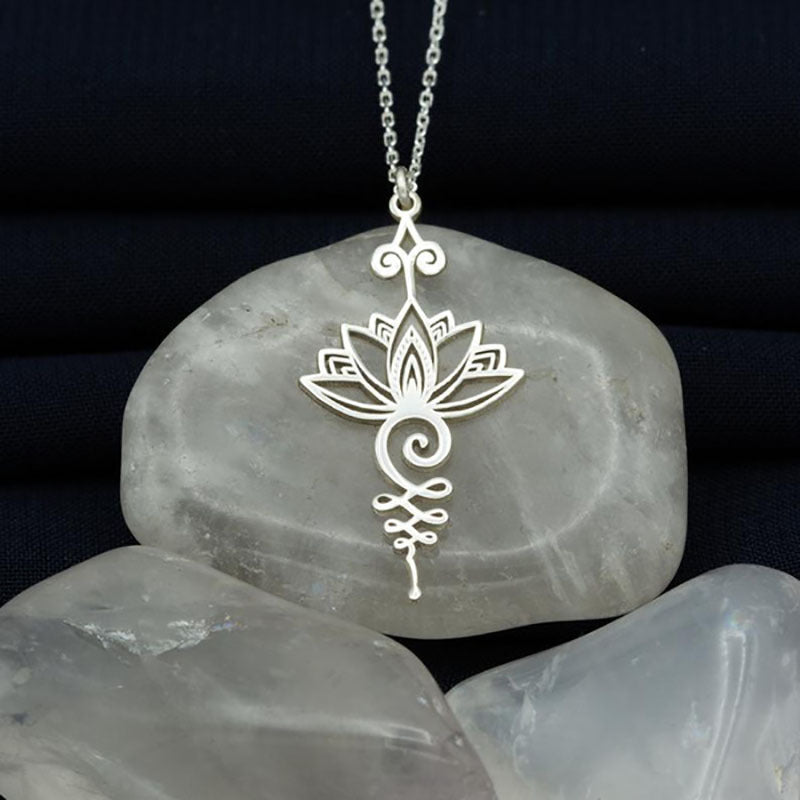 2021WISH Hot Sale New Fashion Simple Lotus Flower Necklace Pendant