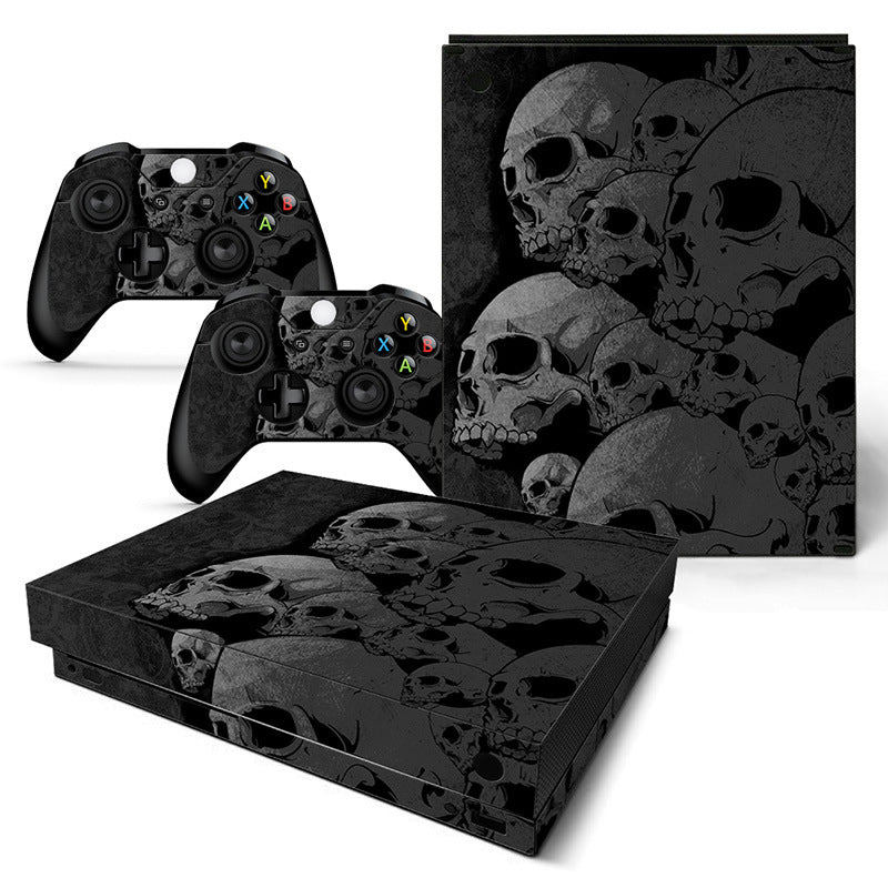 XBOX ONE X sticker game console handle host protective cover middle shell sticker side skull