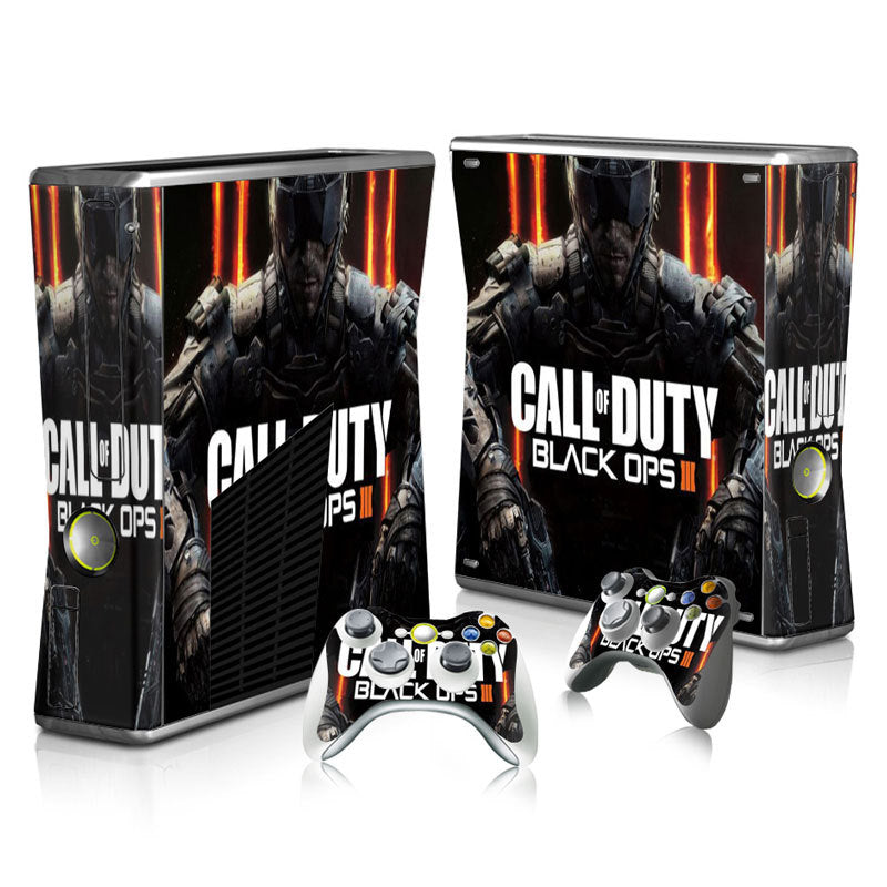 xbox360 slim game console full body stickers Call of Duty Black Ops OPS 2 3 4 Skin