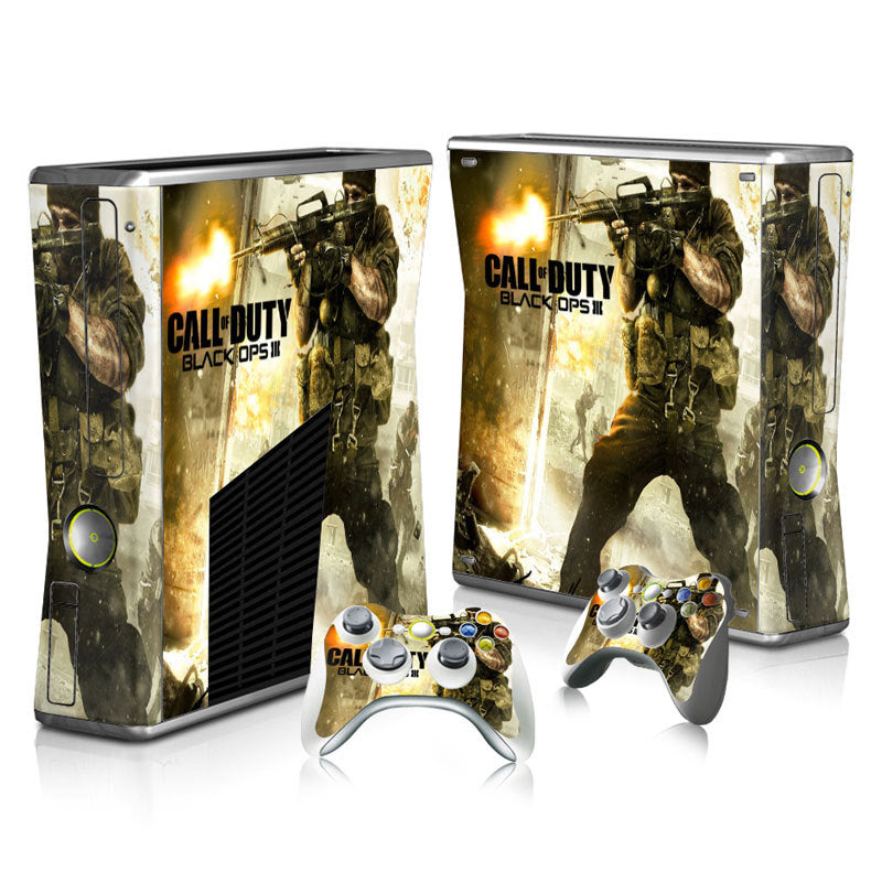 xbox360 slim game console full body stickers Call of Duty Black Ops OPS 2 3 4 Skin