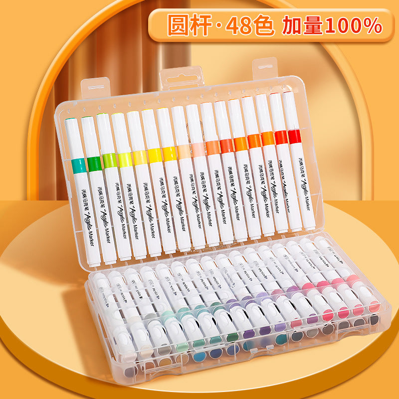 Acrylic marker pen set 24/36 colors student DIY painting art waterproof painting water-based acrylic marker pen