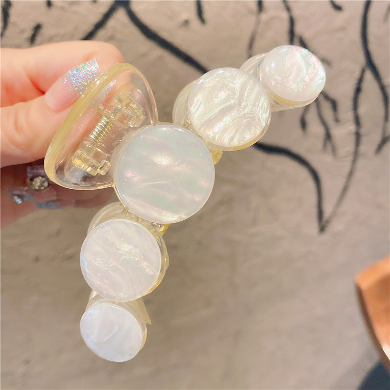 Acrylic imitation pearl back head large clip small hair catch elegant temperament hair clip bath hair clip shark clip