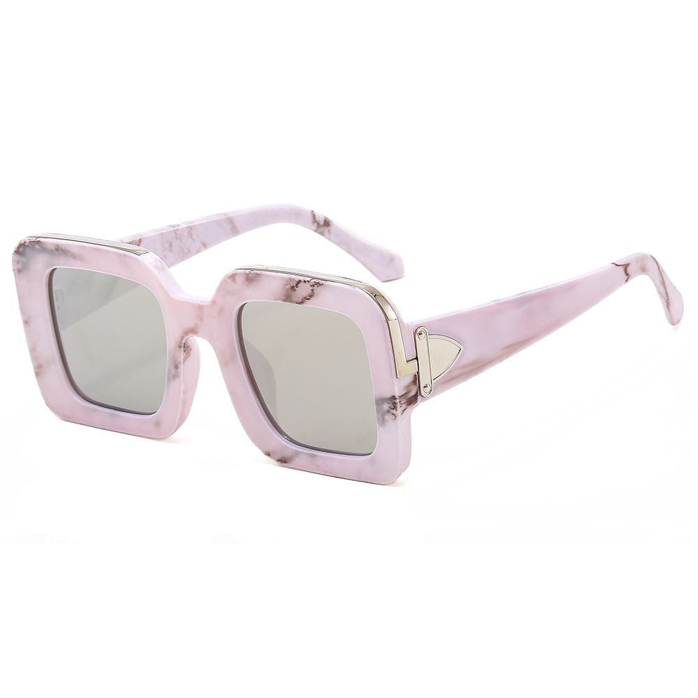 2024 new cross-border square large frame sunglasses foreign trade personality hip-hop sunglasses men's fashion trend disco glasses