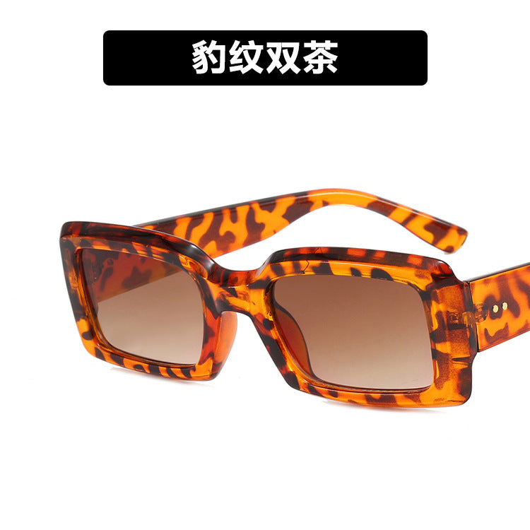 2022 new small frame rice nail sunglasses jelly color net red ins fashion square sunglasses cross-border sunglasses