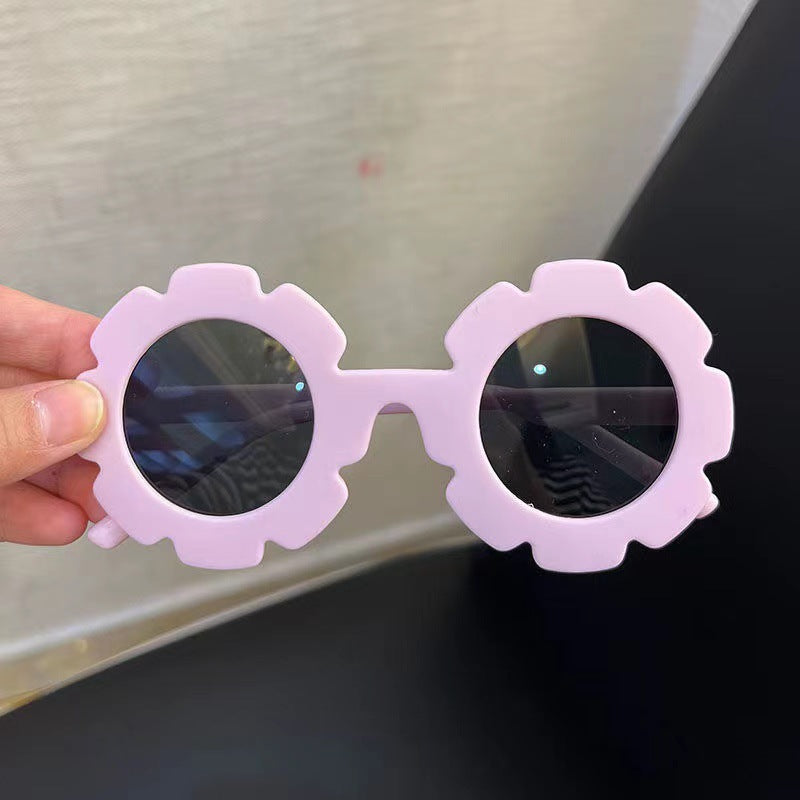 2022 Summer Frame New Japanese and Korean Trend Party Sunflower Sunscreen and UV Protection Children's Sunglasses