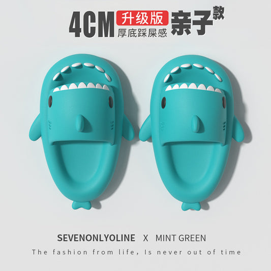 4 cm cartoon shark slippers for child