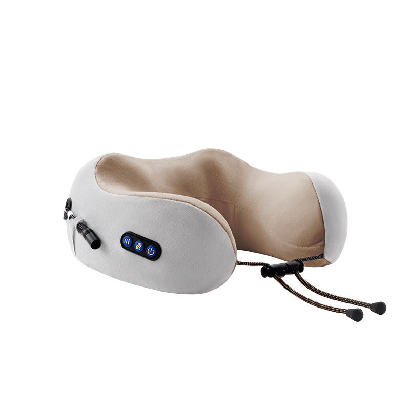 【Super Factory】U-shaped massage pillow Multifunctional household electric cervical spine massager memory foam car pillow