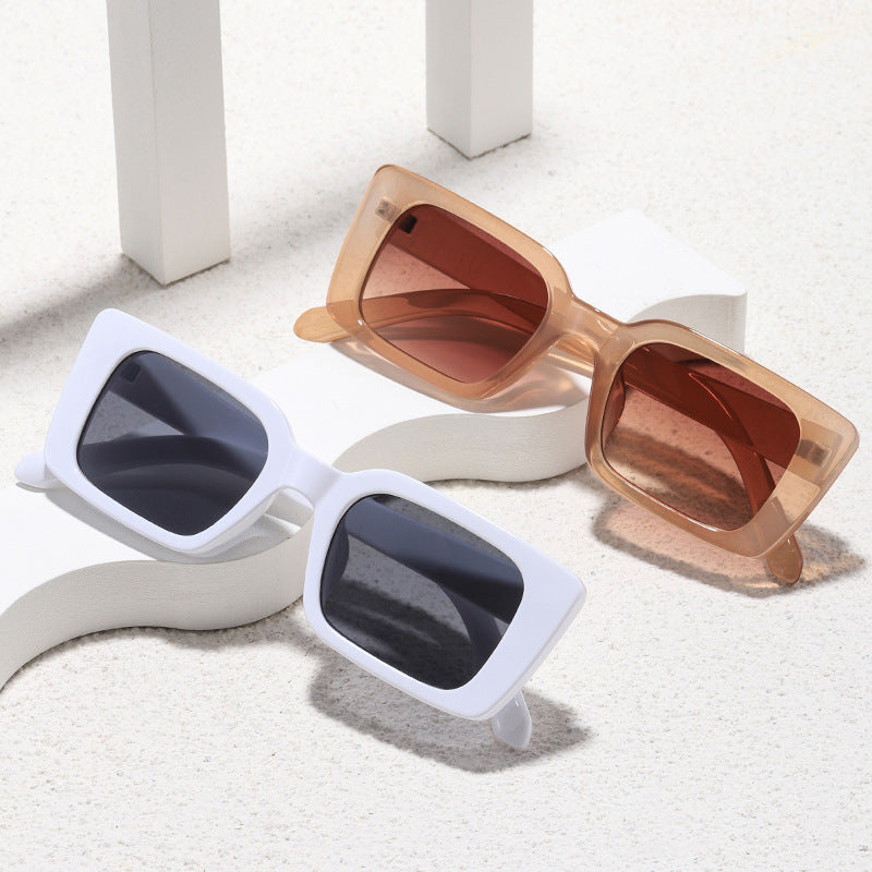 2022 new square tortoise shell fashionable and simple ins style men's and women's sunglasses cross-border foreign trade Europe and the United States