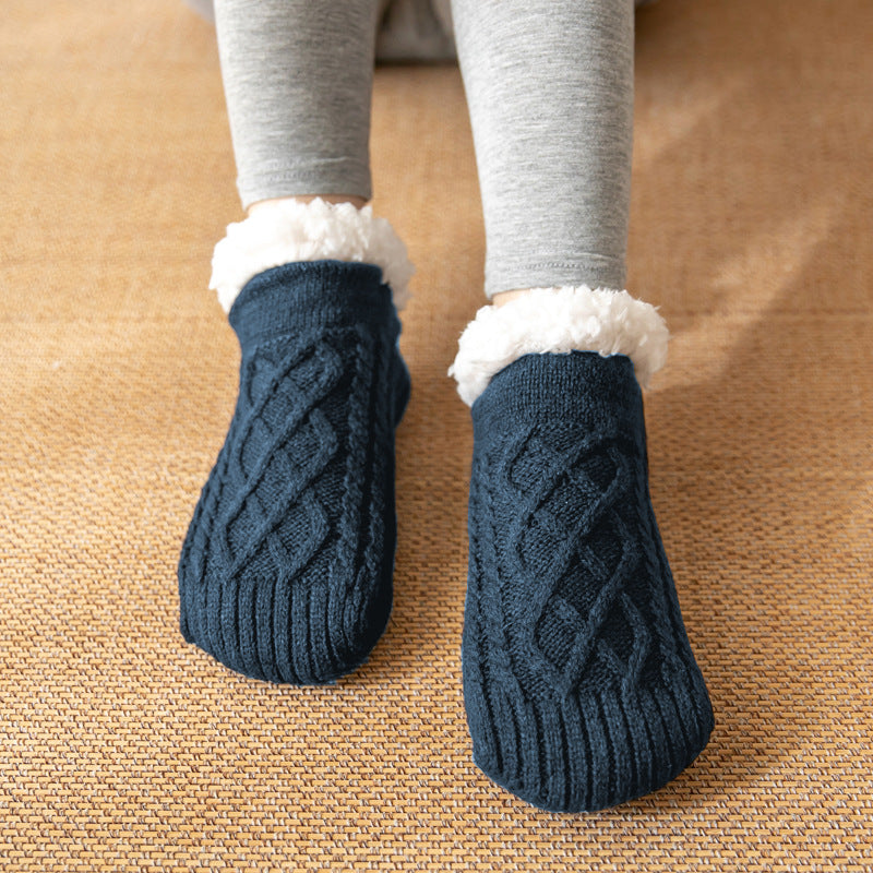 Winter floor socks adult women's home confinement socks snow socks sleep carpet socks leg sets slippers socks men's non-slip