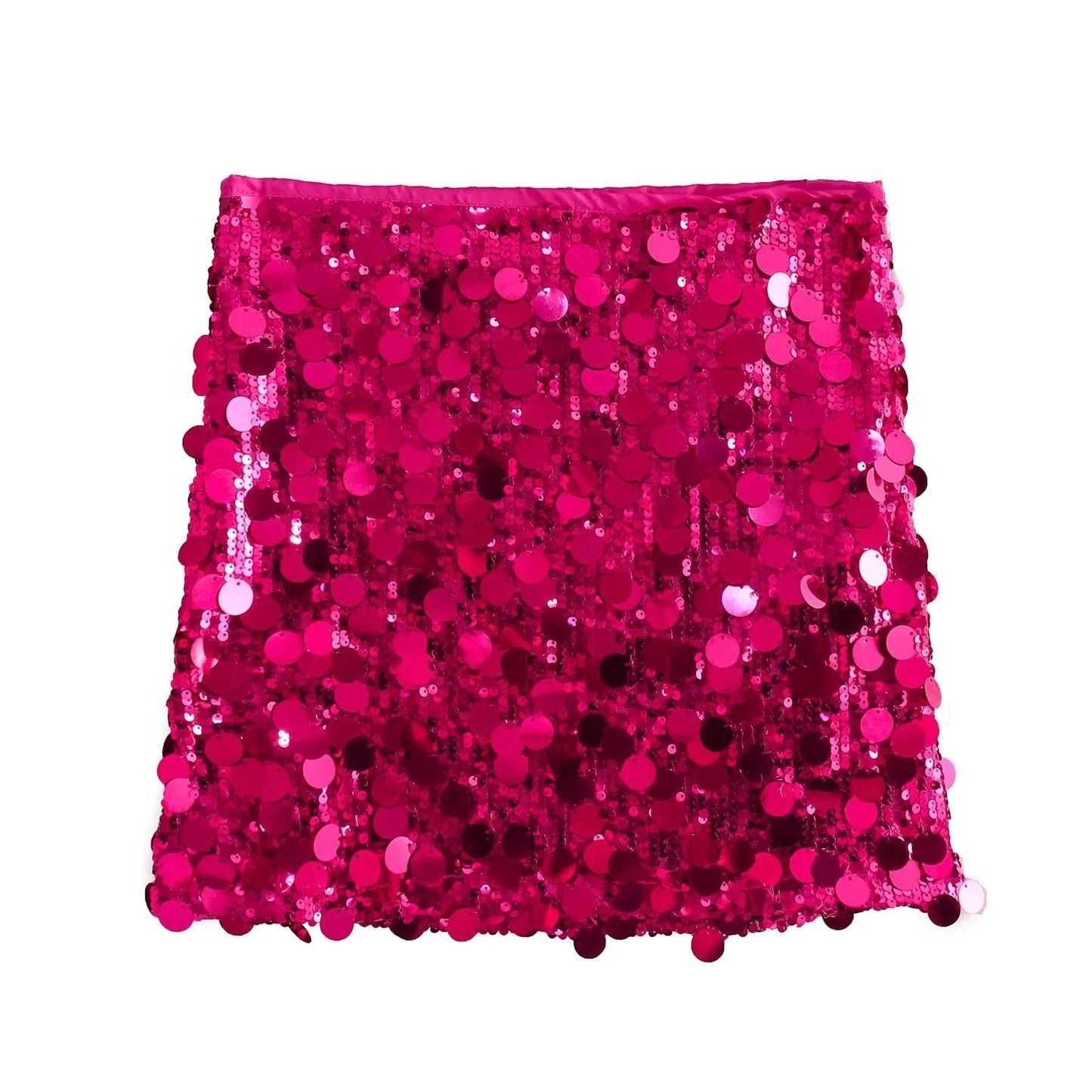 2023 Winter New European and American Style Sexy A-line Skirt High Waist Hip-wrapped Sequined Mini Skirt Women