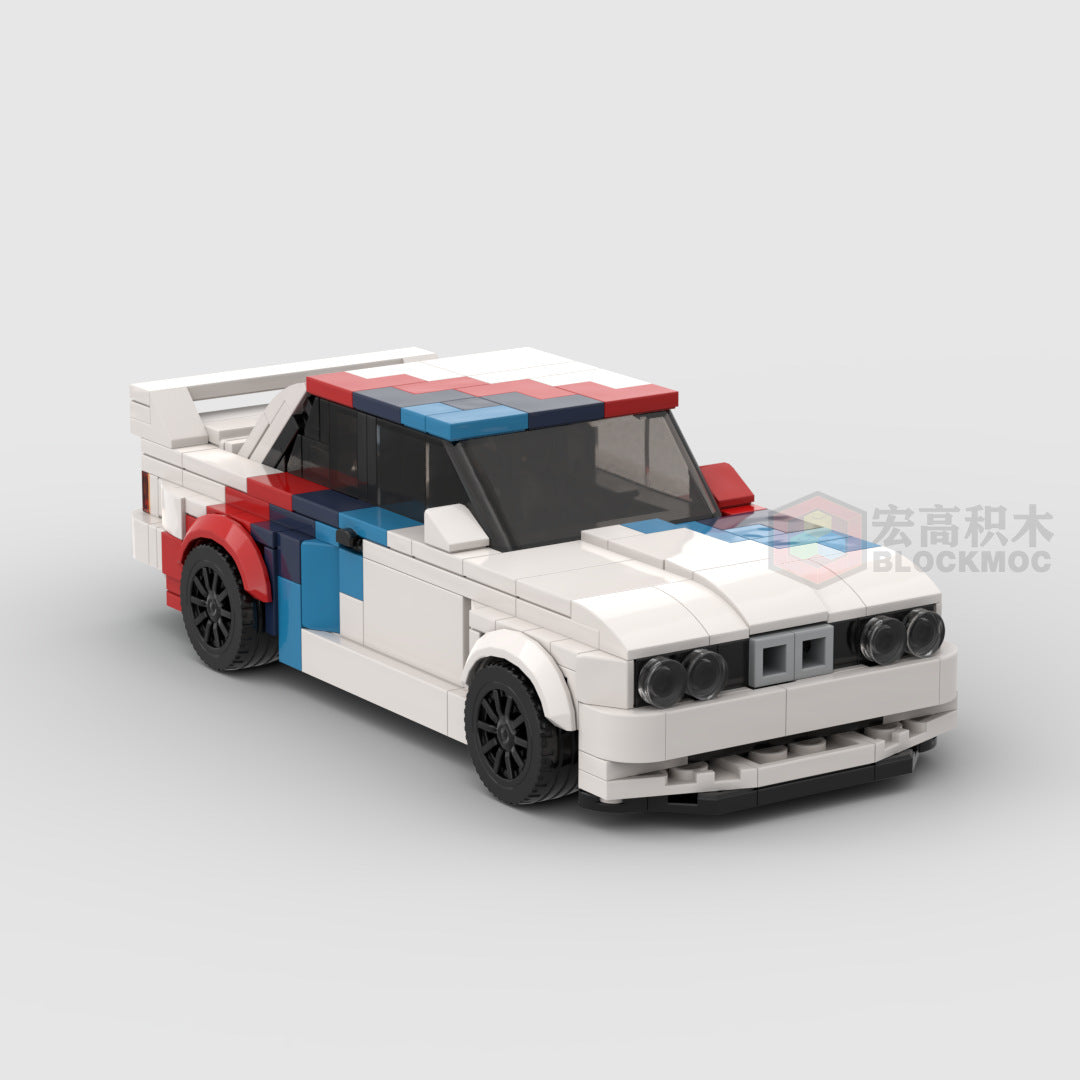 [M power] MOC building blocks are suitable for LEGO speed series 8-grid BMW E30 M3 racing car building boy