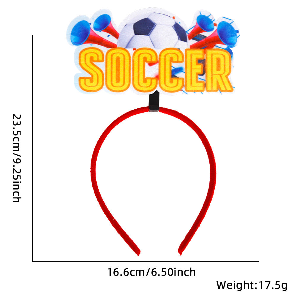 2024 New European Cup Football Headband Fans Cheer Props Football Theme Party Decoration Supplies