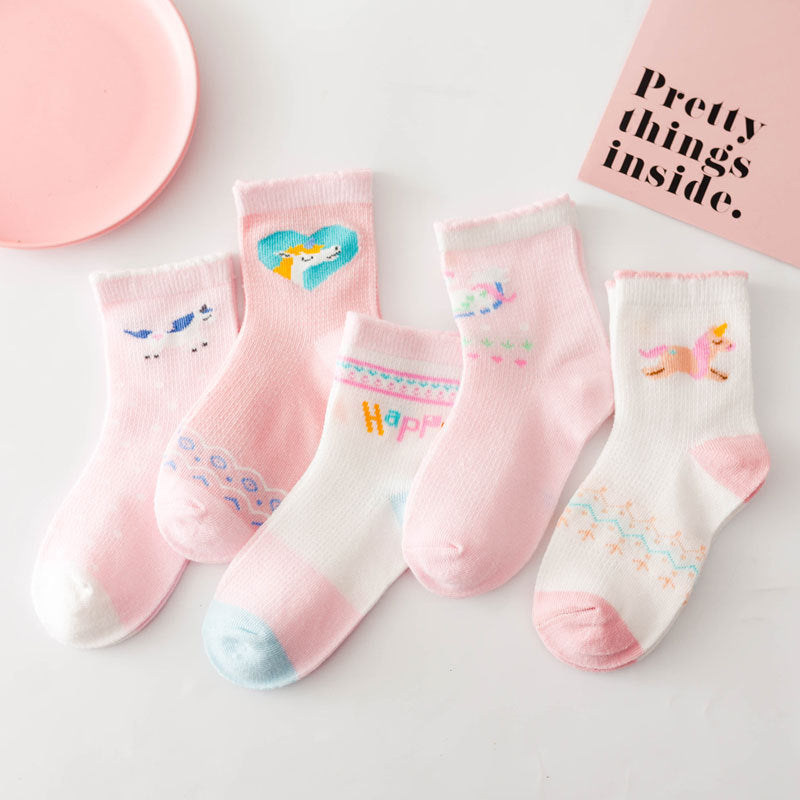 2023 children's socks spring and summer children's mid-tube socks trendy baby cotton socks boys and girls spring and autumn newborn socks