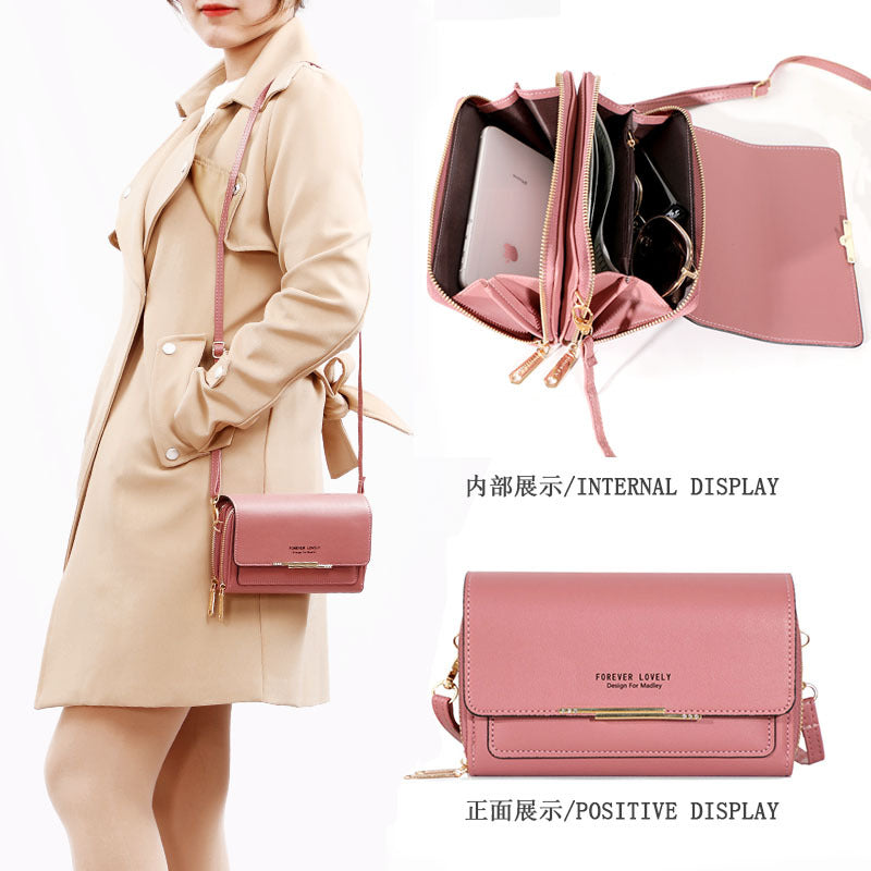 2021 new Korean ladies bags fashion trend messenger shoulder bag large capacity multifunctional mobile phone bag shoulder bag