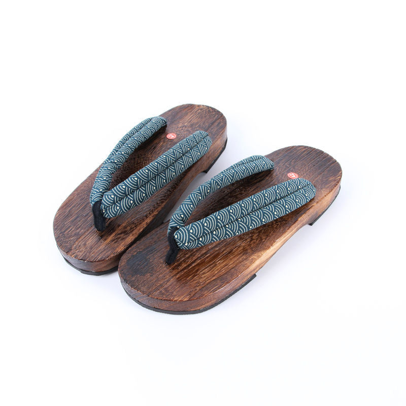 WZXSK exports Japanese men's clogs slippers pure handmade herringbone Chinese style wooden slippers Japanese men's home summer