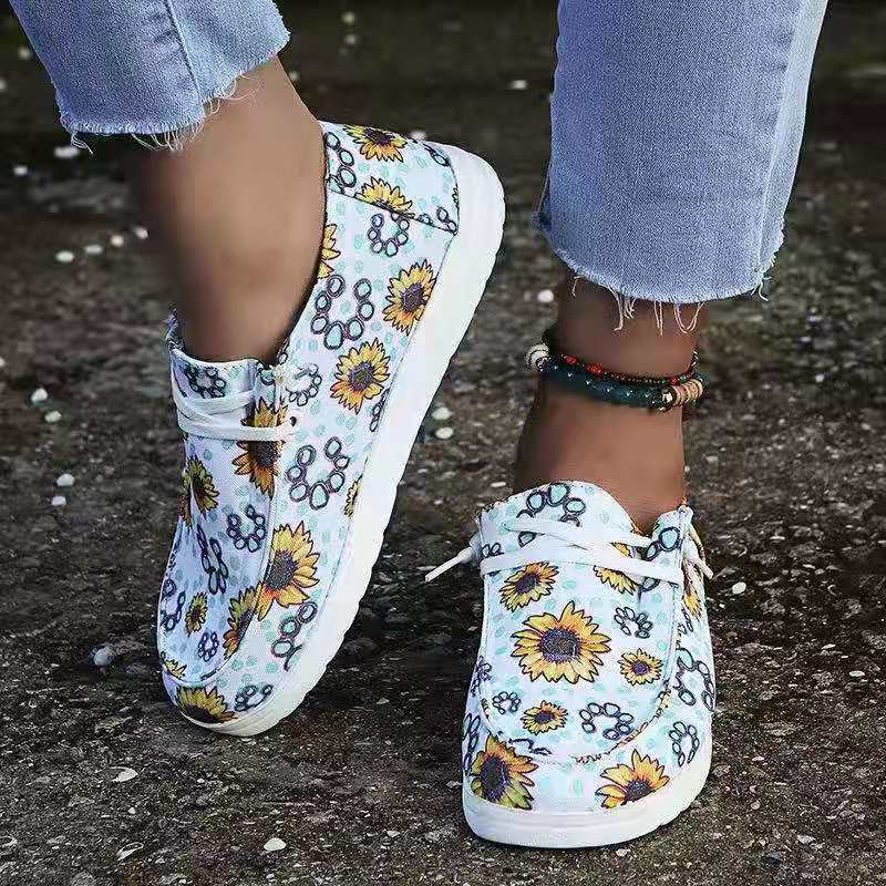 2022 Spring and Autumn Amazon Independent Station Foreign Trade Large Size Canvas Women's Single Shoes Canvas Casual Comfortable Lightweight Women's Shoes