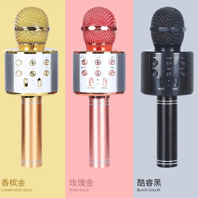 WS858 wireless Bluetooth microphone karaoke home karaoke handheld microphone integrated audio spot