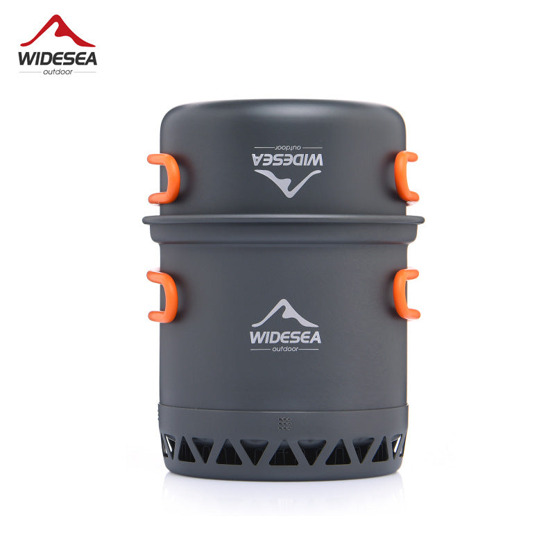 Widesea camping pot set, new energy-collecting camping pot, portable hiking outdoor cooker