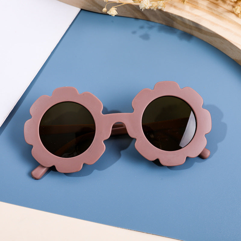 2022 Summer Frame New Japanese and Korean Trend Party Sunflower Sunscreen and UV Protection Children's Sunglasses