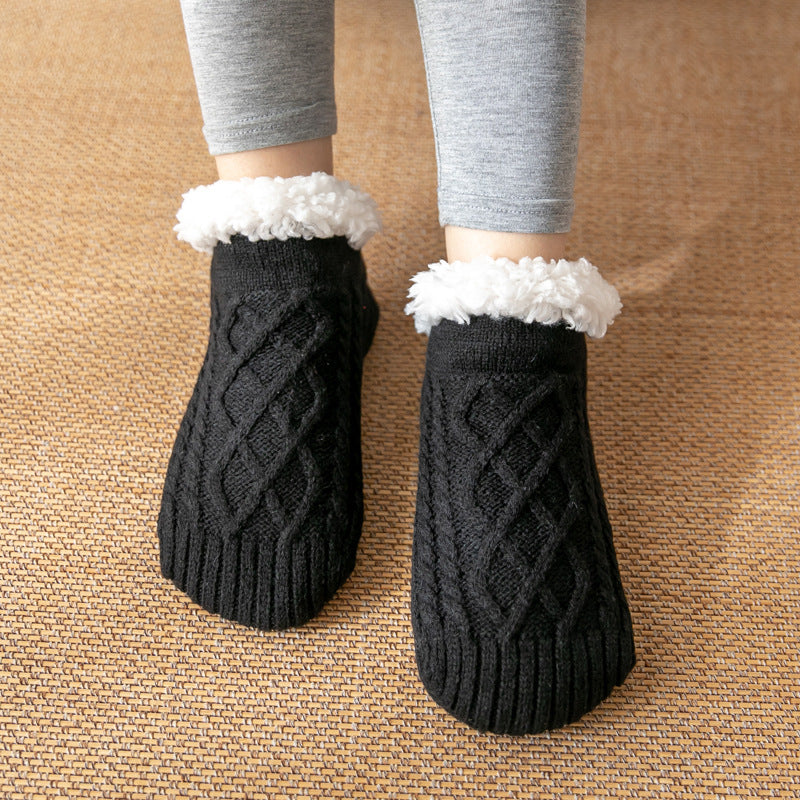 Winter floor socks adult women's home confinement socks snow socks sleep carpet socks leg sets slippers socks men's non-slip