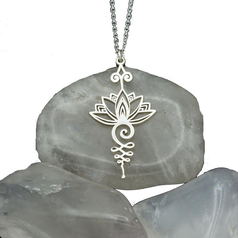 2021WISH Hot Sale New Fashion Simple Lotus Flower Necklace Pendant