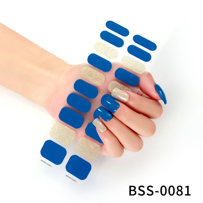 Zhengxiang custom gel nail stickers light therapy European and American nail stickers Amazon baked light checkerboard nail stickers