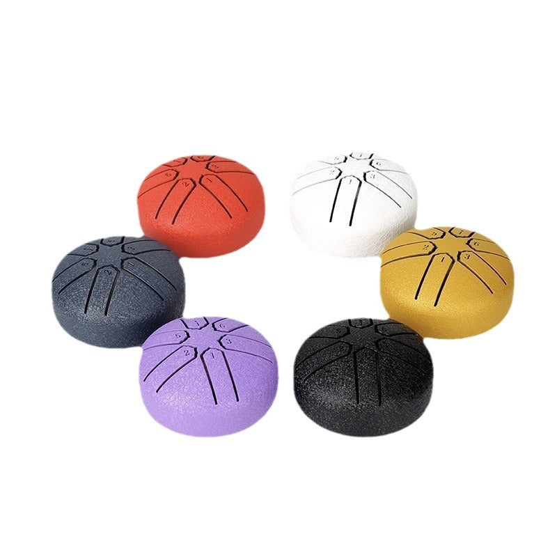 3 inch 6 tone mini hollow drum steel tongue drum hollow drum forget worry drum percussion instrument wholesale hollow drum children's portable musical instrument