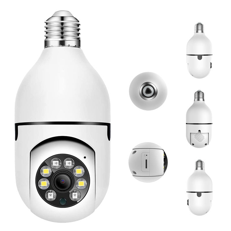 A6 light bulb camera dual light full color 360 degree wireless home remote camera e27 HD surveillance camera