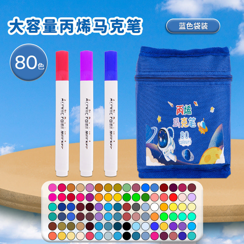 Acrylic marker pen set 24/36 colors student DIY painting art waterproof painting water-based acrylic marker pen