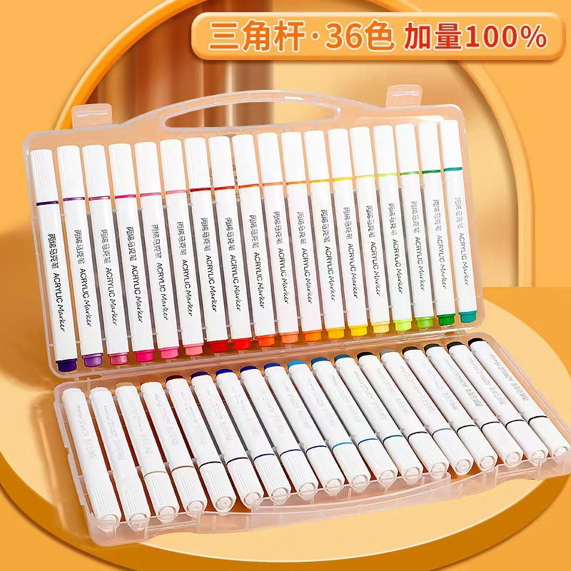 Acrylic marker pen set 24/36 colors student DIY painting art waterproof painting water-based acrylic marker pen