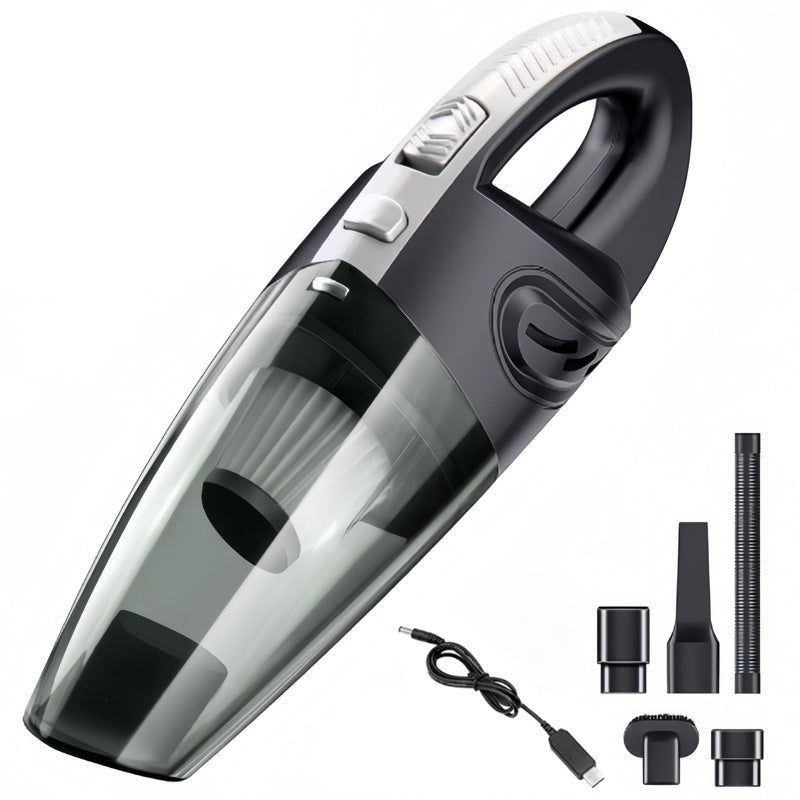 Wireless car vacuum cleaner high power 120W car and home dual use handheld rechargeable dry and wet large suction English cross-border