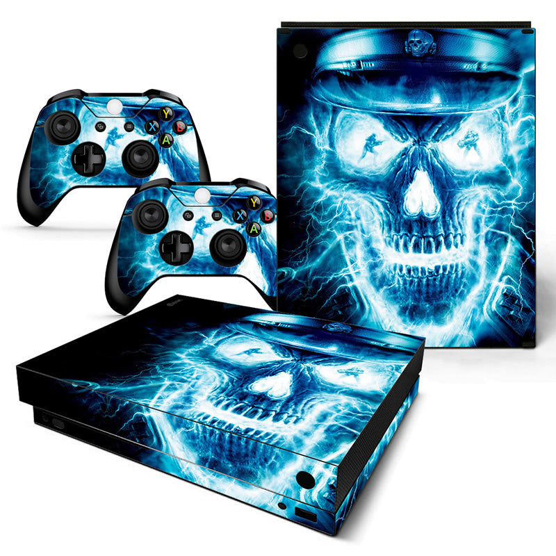 XBOX ONE X sticker game console handle host protective cover middle shell sticker side skull