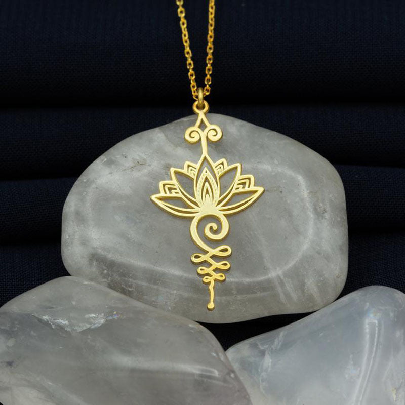 2021WISH Hot Sale New Fashion Simple Lotus Flower Necklace Pendant