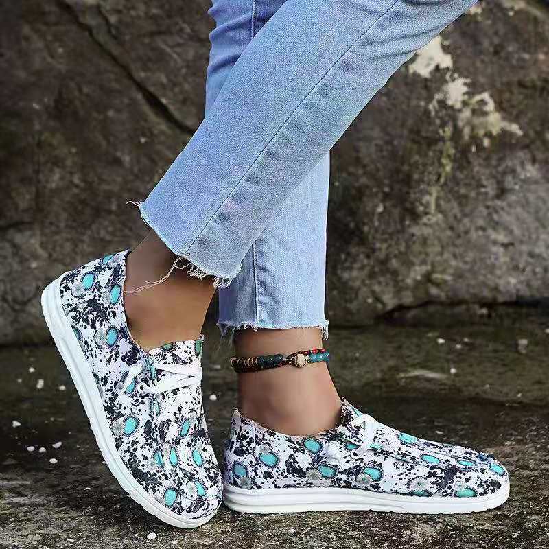 2022 Spring and Autumn Amazon Independent Station Foreign Trade Large Size Canvas Women's Single Shoes Canvas Casual Comfortable Lightweight Women's Shoes